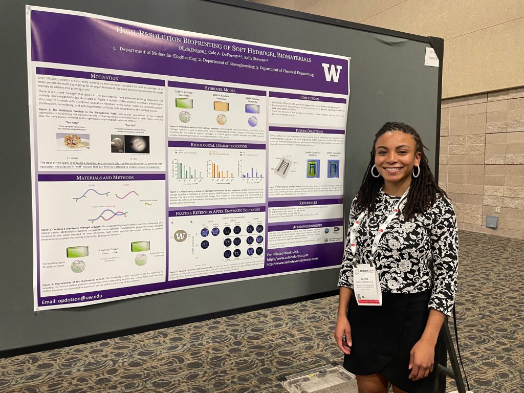 Olivia Dotson at a poster session