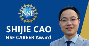 Shijie Cao headshot with NSF logo